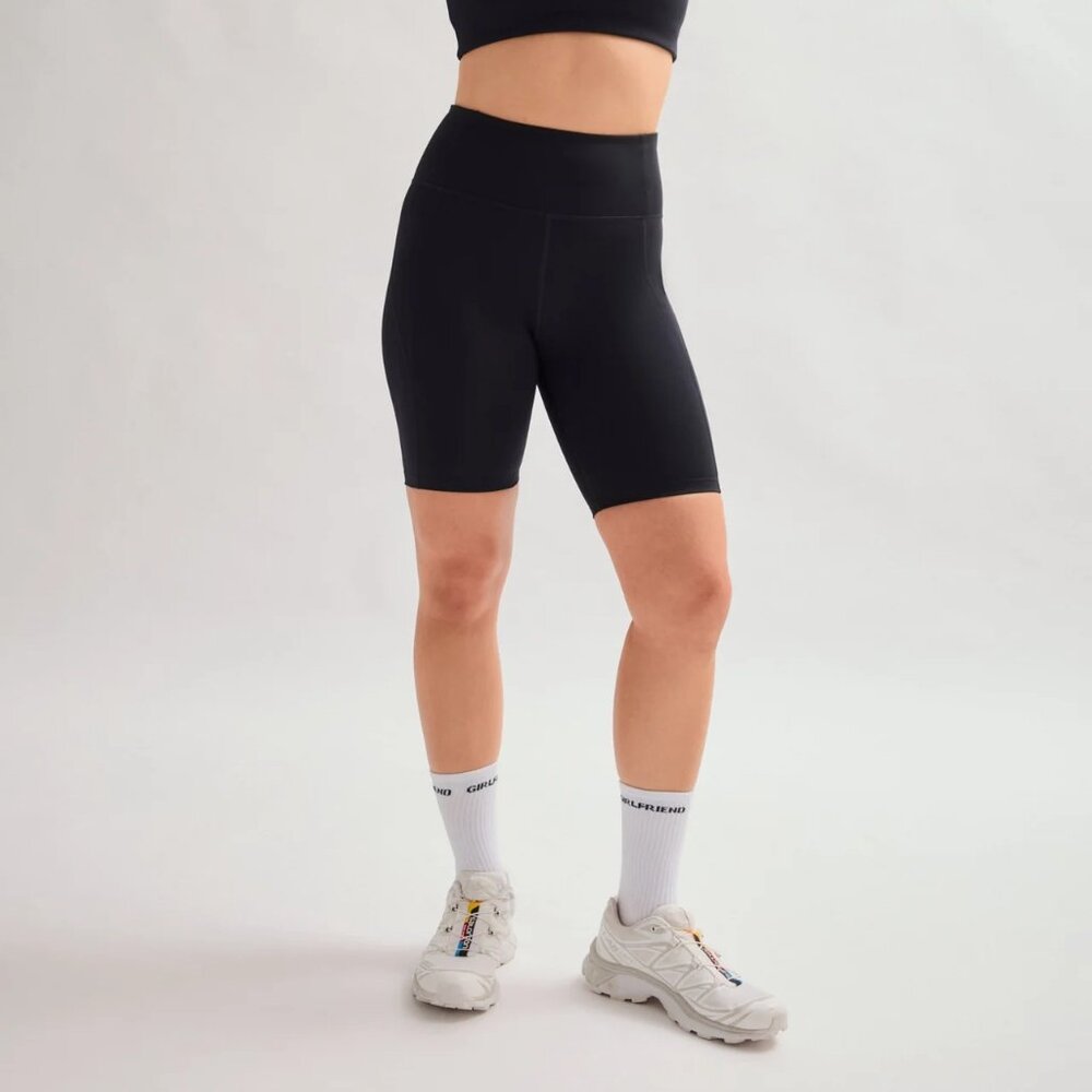 Girlfriend Collective Compressive High Rise Bike Short 8.5" Inseam Black M NWT